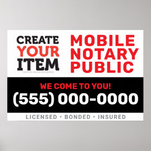Poster Ajoutez votre logo agent de signature de notaire p
