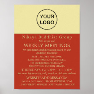 Poster Ajoutez Votre Propre Logo, Bouddhisme, Groupe Boud