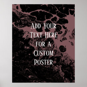 Poster Ajoutez Votre Texte Personnalisé Marbre Rose Pouss