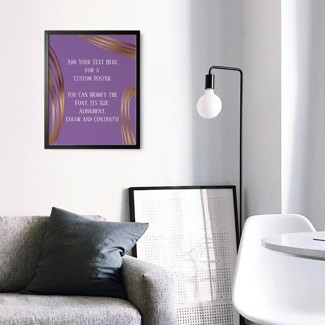 Poster Ajoutez Votre Texte Personnalisé Orfèvres D'Or Bli (Créateur téléchargé)