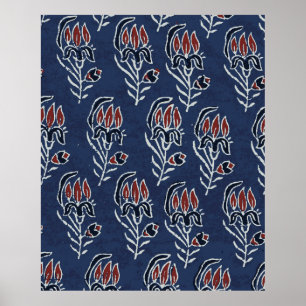 Poster Ajrakh Pattern and block print Pattern and batik p