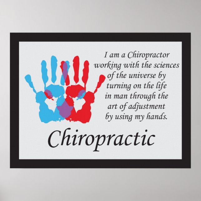 Poster Ajustements chiropratiques Citations Citations Déc (Devant)