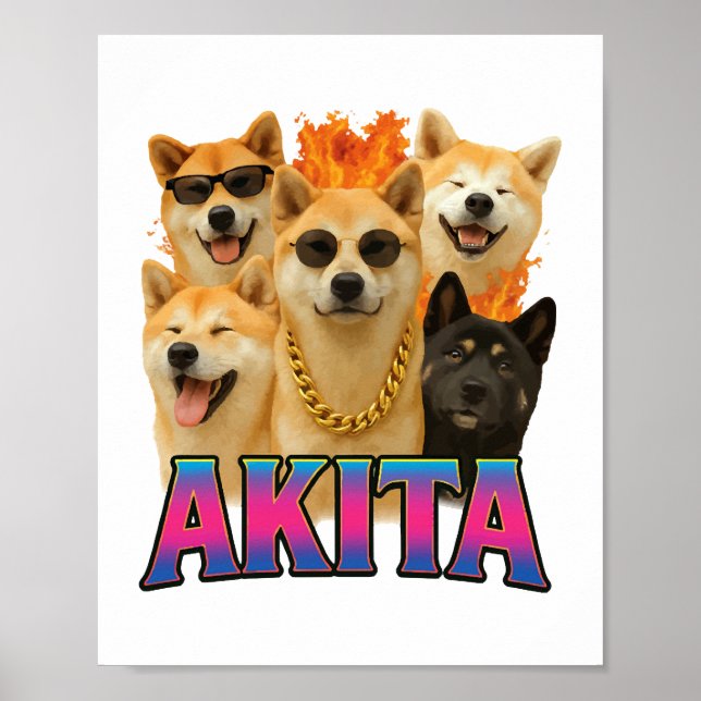 Poster Akita  (Devant)