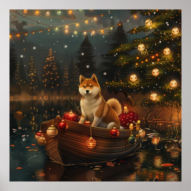 Poster Akita Christmas Festive Voyage (Devant)