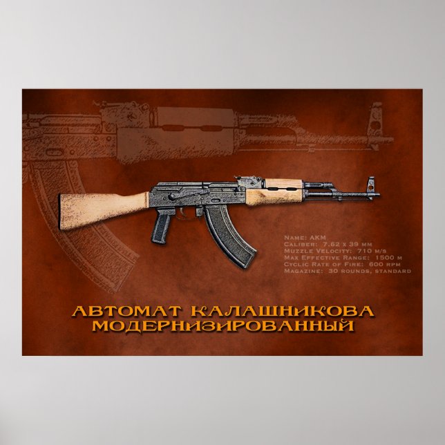 Poster AKM russe (Devant)