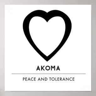 Poster Akoma   Symbole pour la patience et la tolérance b