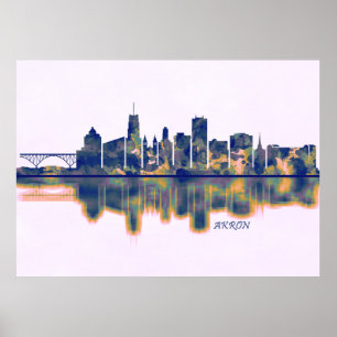 Poster Akron Skyline