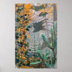 Poster Akseli Gallen-Kallela - Forêt d'automne