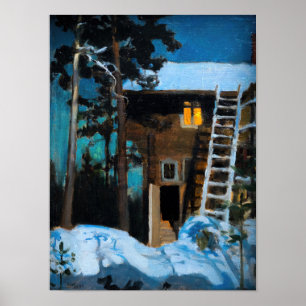 Poster Akseli Gallen-Kallela - Kalela en hiver