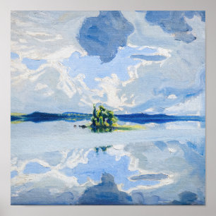 Poster Akseli Gallen-Kallela - Nuages au-dessus d'un lac