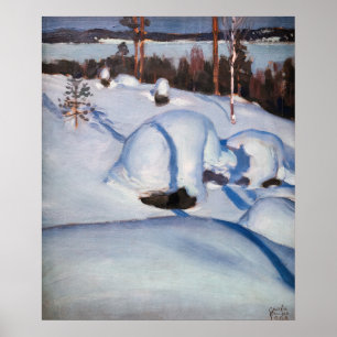 Poster Akseli Gallen-Kallela - Paysage d'hiver #1
