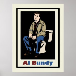 Poster Al Bundy aux toilettes Marié avec des enfants