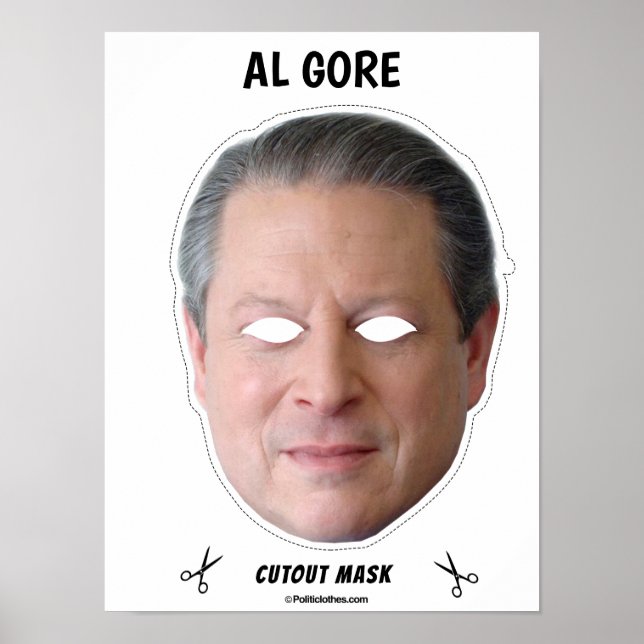 Poster AL GORE Masque Halloween (Devant)
