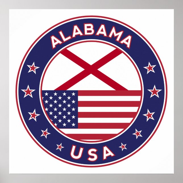 Poster Alabama, États-Unis, Alabama (Devant)