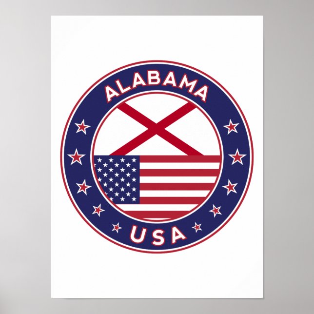 Poster Alabama, États-Unis, Alabama (Devant)
