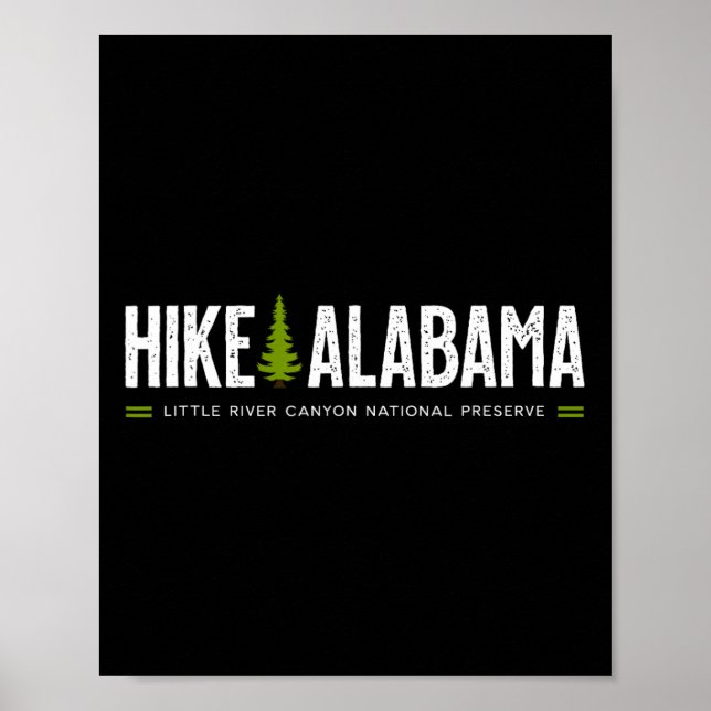 Poster Alabama Hike Little River Canyon Tree Retro Graphi (Devant)