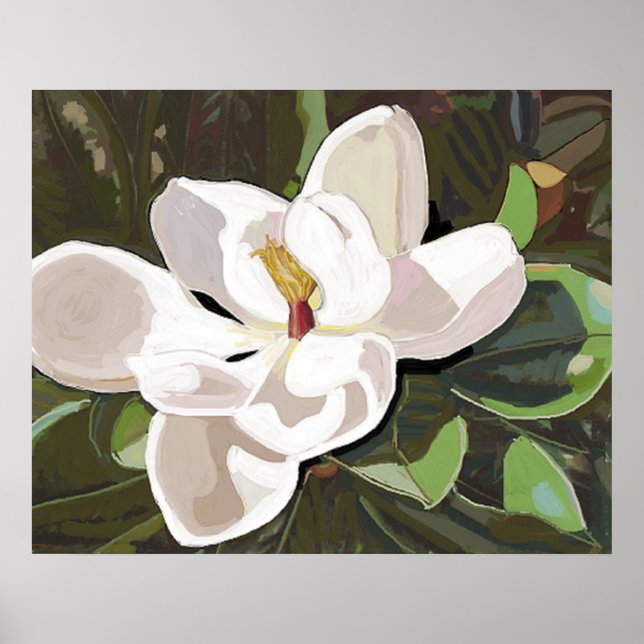 Poster Alabama Sud Magnolia PEINTURE (Devant)