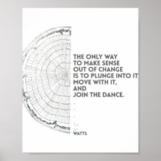 Poster Alan Watts - Rejoignez la citation de danse