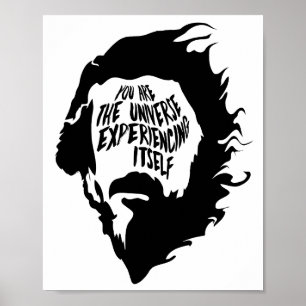Poster Alan Watts Vous êtes l'univers qui s'expérimente