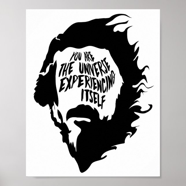 Poster Alan Watts Vous êtes l'univers qui s'expérimente (Devant)