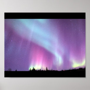 Poster Alaska Aurores Boréales Ciel Nuit Beau