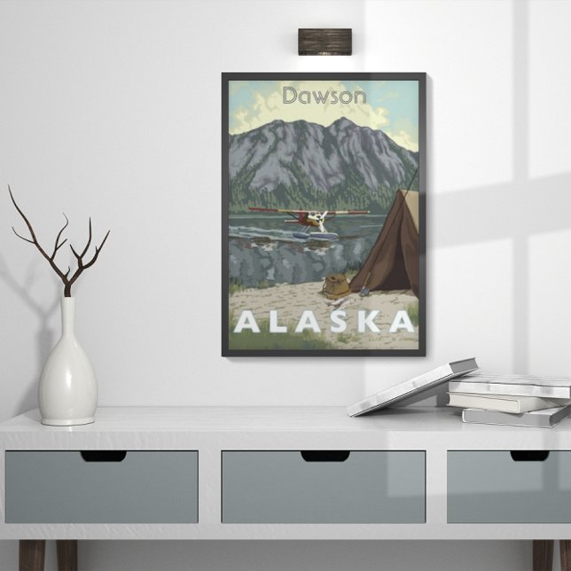 Poster Alaska Bush Avion Et Pêche Voyage (Créateur téléchargé)