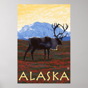 Poster Alaska - Caribou