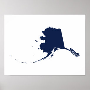 Poster Alaska en bleu