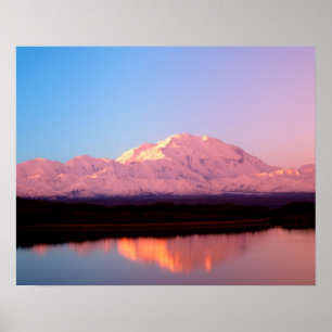 Poster Alaska, Parc national de Denali, Mt. McKinley à
