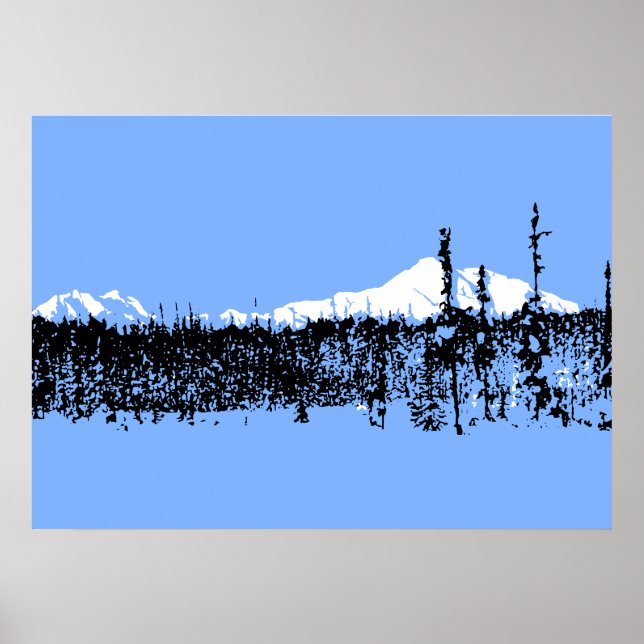 Poster Alaska Range Mountain Landcape Téléchargement numé (Devant)