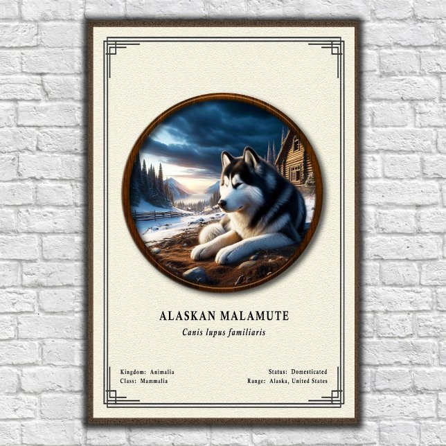 Poster Alaskan Malamute Zoology Series (Créateur téléchargé)