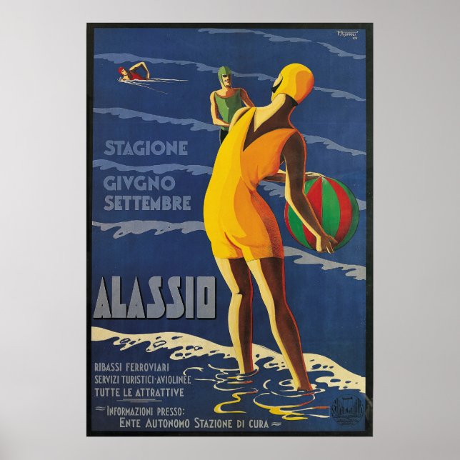 Poster Alassio, Italie (Devant)