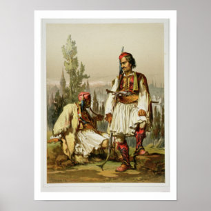 Poster Albanais, mercenaires dans l'armée de tabouret,