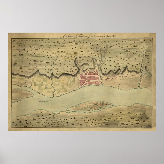 Poster Albany NY 1758 (Devant)