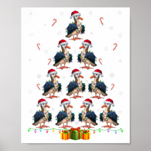 Poster Albatross Santa Hat Noël Lumières Hommes Femmes No
