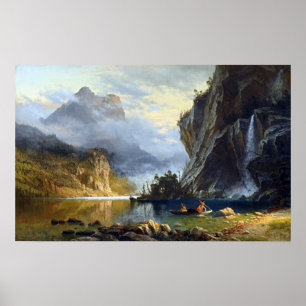Poster Albert Bierstadt Indiens pêche à la traîne
