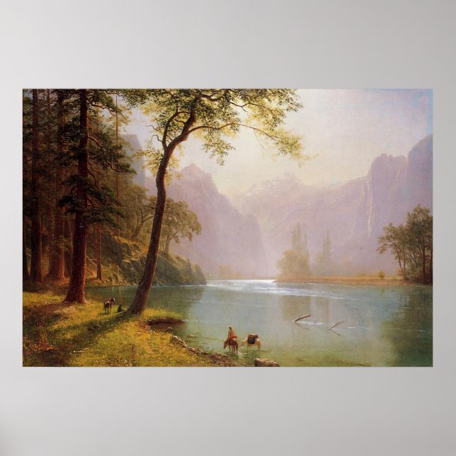 Poster Albert Bierstadt, Kerns River Valley California. (Devant)
