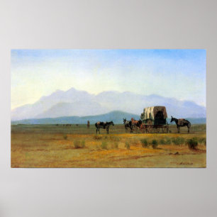 Poster Albert Bierstadt-La stagecoach dans les Rocheuses