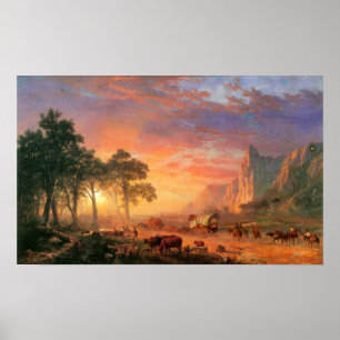 Poster Albert Bierstadt-Le sentier de l'Oregon