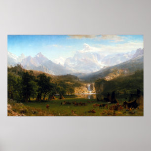 Poster Albert Bierstadt les montagnes rocheuses, le pois