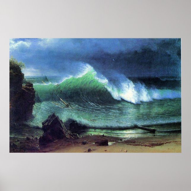 Poster Albert Bierstadt, mer d'Emeraude (Devant)