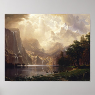 Poster Albert Bierstadt - Parmi la Sierra Nevada