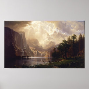 Poster Albert Bierstadt - Parmi la Sierra Nevada