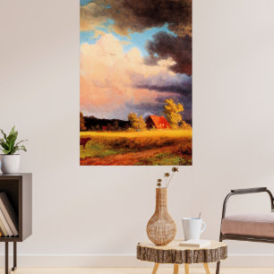 Poster Albert Bierstadt peinture, Paysage bavarois