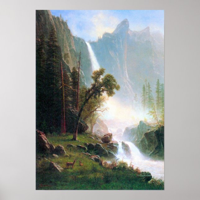 Poster Albert Bierstadt-Yosemite Falls (Devant)