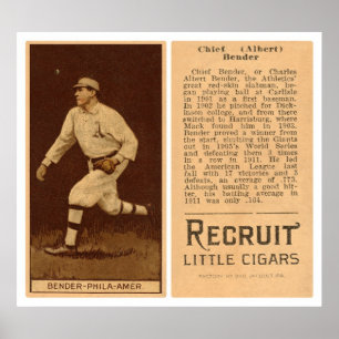 Poster Albert Chief Bender Baseball 1912