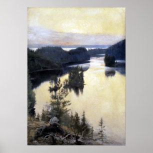 Poster Albert Edelfeel Kaukola Ridge au coucher du soleil