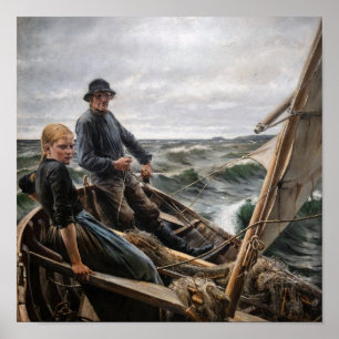 Poster Albert Edelfelt - At Sea
