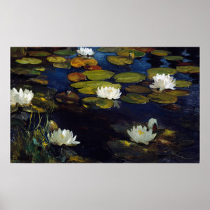 Poster Albert Edelfeue - Lys d'eau, étude
