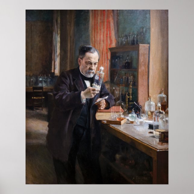 Poster Albert Edelfeue - Portrait de Louis Pasteur (Devant)